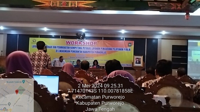 Camat Kutoarjo hadiri Workshop Layanan Pengaduan Dan Peningkatan Kompetensi Petugas Pengaduan