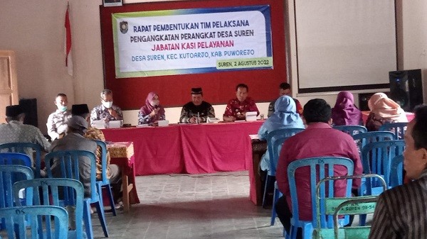 Monitoring Pembentukan Tim Pelaksana Pengangkatan Perangkat Desa Suren