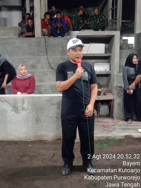 Pembukaan Turnamen Bola Voli oleh Camat Kutoarjo