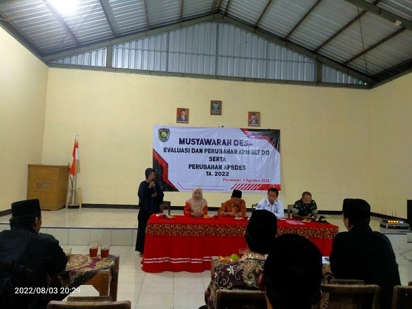 Musyawarah Desa Purwosari dalam Rangka Perubahan APBDes 2022