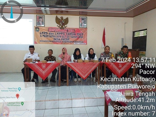 Musdes Penyampaian LPPD, LKPPD dan Penetapan Penerima BLT DD Tahun 2024 Desa Pacor