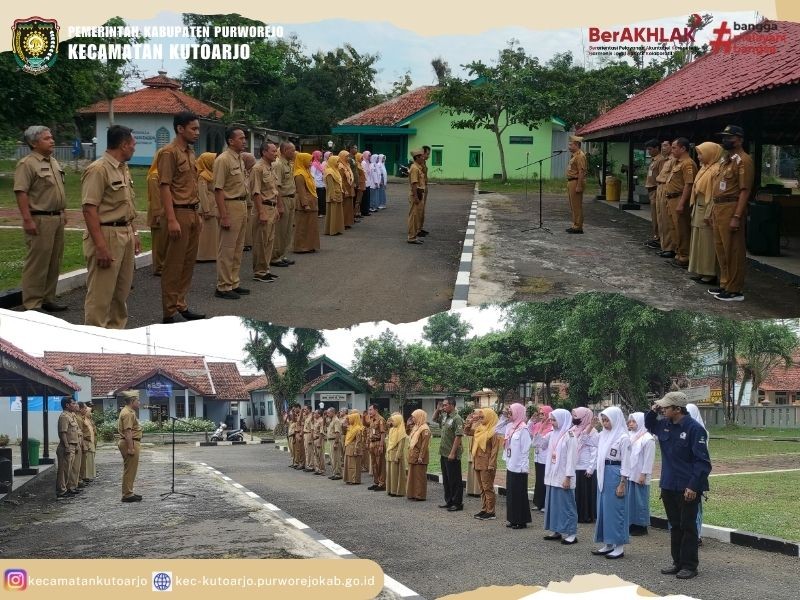 Camat Kutoarjo Pimpin Apel Kesiapan Senin Pagi, Tekankan Efisiensi dan Akselerasi Kegiatan Semester 2