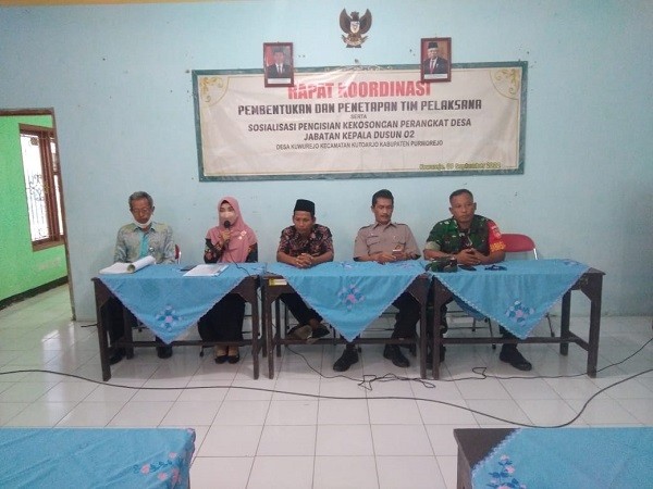 Pembentukan dan Penetapan Panitia Pelaksana Pengangkatan Perangkat Desa Kuwurejo