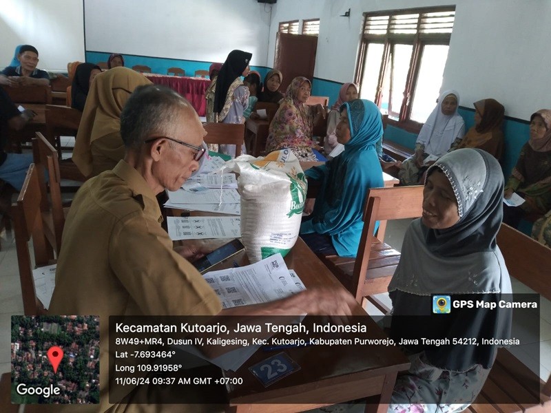 Monitoring Penyaluran Bantuan Pangan CBP Desa Kaligesing dan Karangrejo