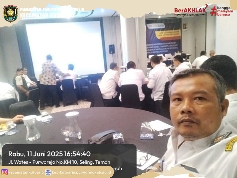 Camat Kutoarjo Hadiri Kegiatan Peningkatan Kapasitas Pimpinan Perangkat Daerah Kabupaten Purworejo di Yogyakarta
