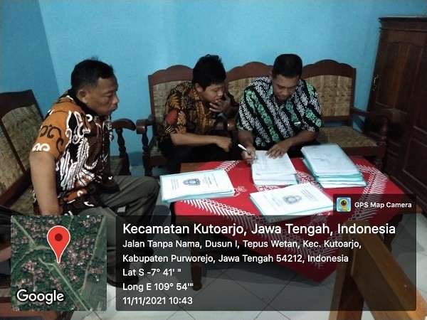 Tim Kecamatan Melakukan Monitoring Dana Transfer Desa Tepus Wetan