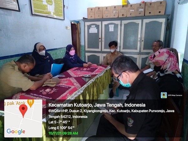 Tim Kecamatan Kutoarjo Monev Dana Transfer di Desa Kiyangkongrejo