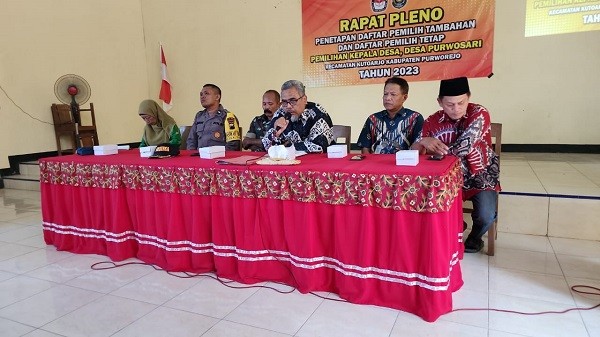 Rapat Pleno Penetapan Daftar Pemilh Tetap Desa Purwosari