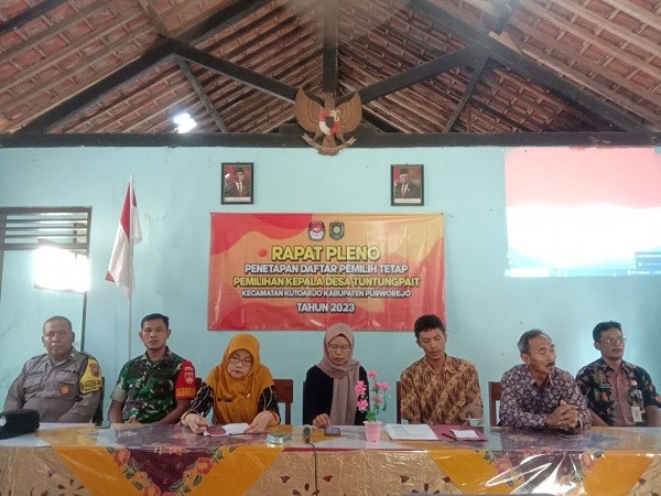 Rapat Pleno Penetapan Daftar Pemilh Tetap Desa Tuntungpait