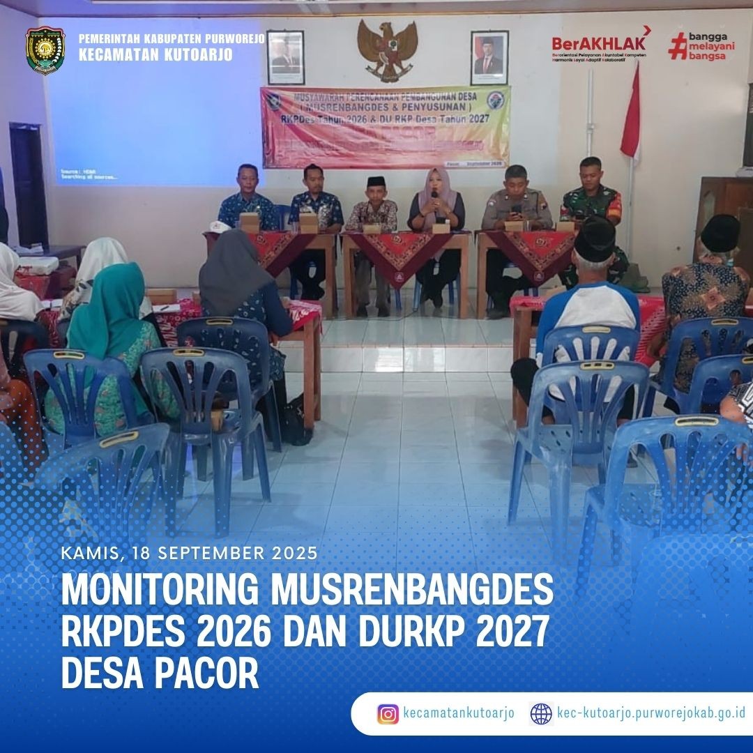 Musrenbangdes Desa Pacor Bahas Penyusunan RKPDes Tahun 2026 dan DURKP Tahun 2027